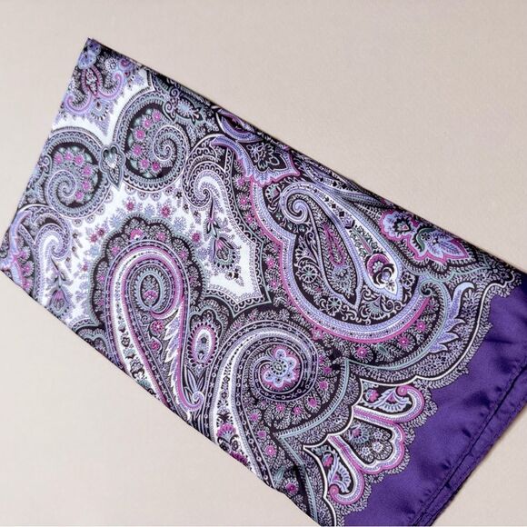 Purple Paisley Scarf G36 - Picture 3 of 4